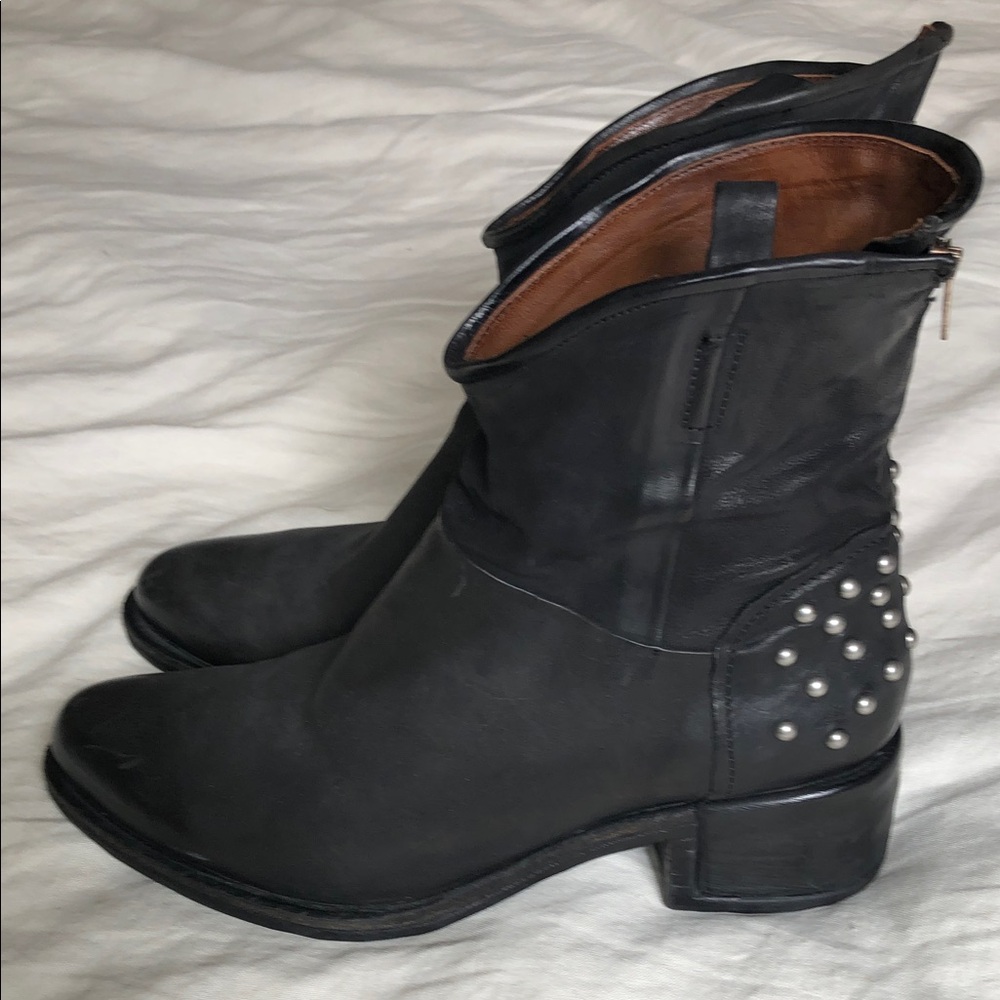 AS98 NWT Studded Leather Ankle Boots Size 11 EU42 - Picture 2 of 13